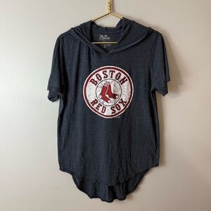 Majestic Dark Gray Boston Red Sox Hooded Tee women’s M